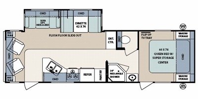 2008 Forest River Surveyor SV-302 floorplan