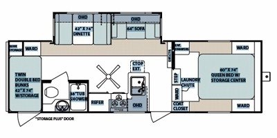 2008 Forest River Surveyor SVF-260BH floorplan