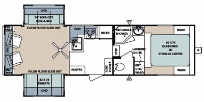 2008 Forest River Surveyor SVF-285RL floorplan