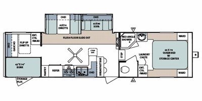 2008 Forest River Surveyor SVF-306BH floorplan