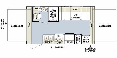 2008 Forest River Rockwood Roo 17 floorplan