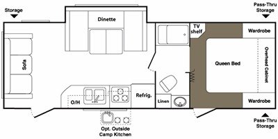 2008 Keystone Outback 26RLS floorplan