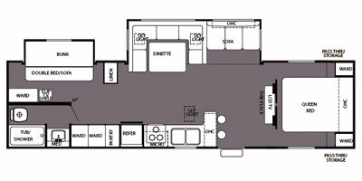 2008 Forest River Cherokee 31U+ floorplan