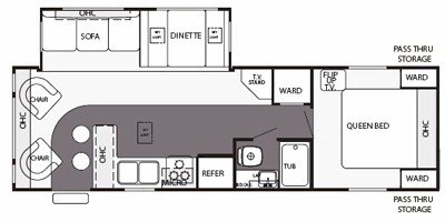 2008 Forest River Cherokee 27L floorplan