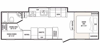 2008 Keystone Outback 28BHKS floorplan