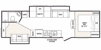 2008 Keystone Outback 30BHDS floorplan