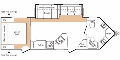 2008 Keystone VR1 275FBS floorplan