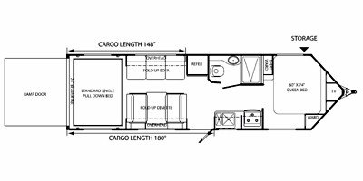 2008 Holiday Rambler Black Diamond® 260FQB floorplan