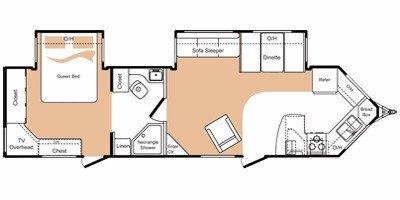 2008 Keystone VR1 323FKS floorplan