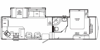 2008 Holiday Rambler Alumascape® Suite 32RKD floorplan