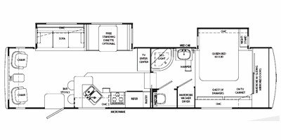 2008 Holiday Rambler Alumascape® Suite 32SKD floorplan