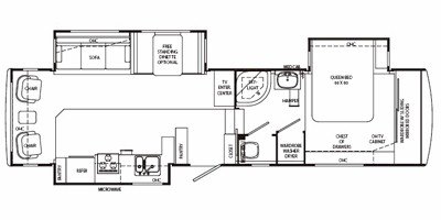 2008 Holiday Rambler Alumascape® Suite 32SKT floorplan