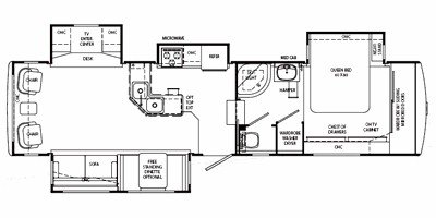 2008 Holiday Rambler Alumascape® Suite 33SKQ floorplan