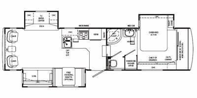 2008 Holiday Rambler Alumascape® Suite 33SKT floorplan