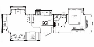 2008 Holiday Rambler Alumascape® Suite 36REQ floorplan