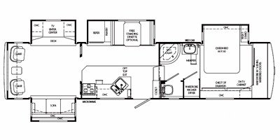 2008 Holiday Rambler Alumascape® Suite 36RLQ floorplan