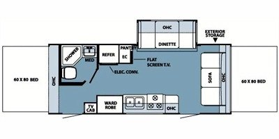 2008 Forest River Rockwood Roo 23B floorplan