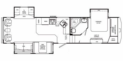 2008 Holiday Rambler Alumascape® 33CKT floorplan