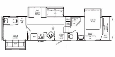 2008 Holiday Rambler Alumascape® 34BHT floorplan