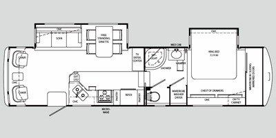 2008 Holiday Rambler Presidential Suite 33SCD floorplan