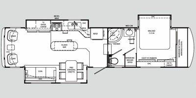 2008 Holiday Rambler Presidential Suite 36RLT floorplan