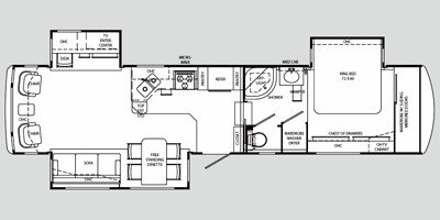 2008 Holiday Rambler Presidential Suite 36SKT floorplan