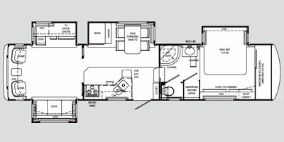 2008 Holiday Rambler Presidential Suite 37RLQ floorplan