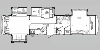 2008 Holiday Rambler Presidential Suite 37SKQ floorplan