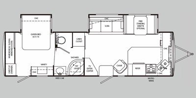 2008 Holiday Rambler Presidential Suite 31FKD floorplan