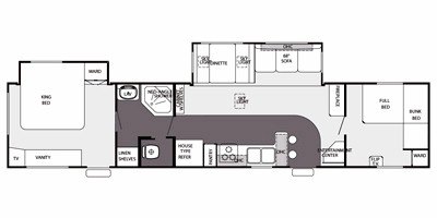 2008 Forest River Cherokee 39BS floorplan