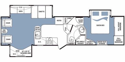 2008 Keystone Cougar 318SAB floorplan