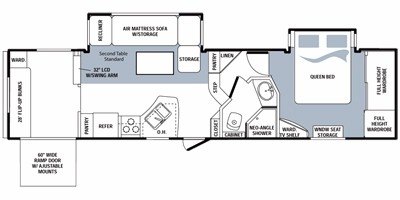 2008 Keystone Cougar 320SRX floorplan