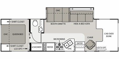 2008 Four Winds Chateau Kodiak 32B floorplan