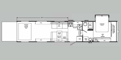 2008 Holiday Rambler Next Level® 38SKS floorplan