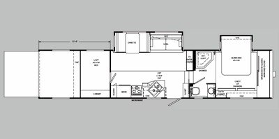 2008 Holiday Rambler Next Level® 38FKD floorplan