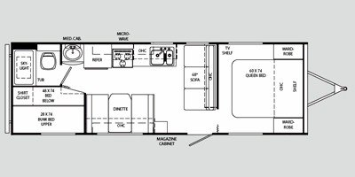 2008 Holiday Rambler Savoy® LE 27BH floorplan