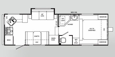 2008 Holiday Rambler Savoy® LE 25RKS floorplan