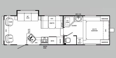 2008 Holiday Rambler Savoy® LE 27RLS floorplan