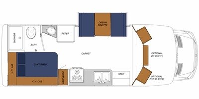 2008 Gulf Stream Conquest Yellowstone Cruiser MB 5234 floorplan