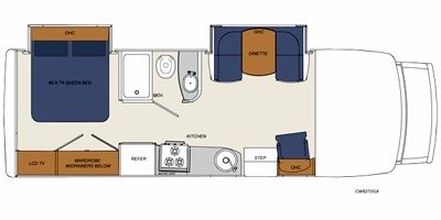 2008 Gulf Stream Conquest B Touring Cruiser GX2 5272 floorplan