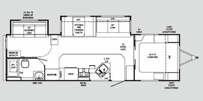 2008 Holiday Rambler Savoy® LX 30BHD floorplan