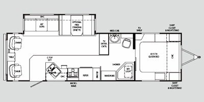 2008 Holiday Rambler Savoy® LX 30RLS floorplan