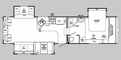 2008 Holiday Rambler Savoy® LX 32SKT floorplan