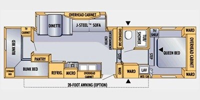 2008 Jayco Eagle Super Lite 30.5 BHS floorplan