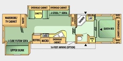 2008 Jayco Eagle Super Lite 31.5 BHDS floorplan