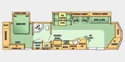 2008 Jayco Jay Flight Bungalow 40 FLR floorplan