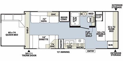 2008 Forest River Shamrock 23RS floorplan