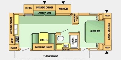 2008 Jayco Jay Flight G2 25 RKS floorplan