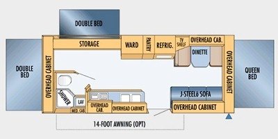 2008 Jayco Jay Feather EXP 232 floorplan