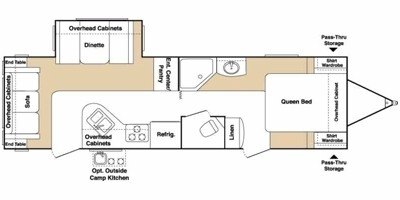 2008 Keystone Outback Sydney Edition 27RLS floorplan